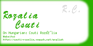 rozalia csuti business card